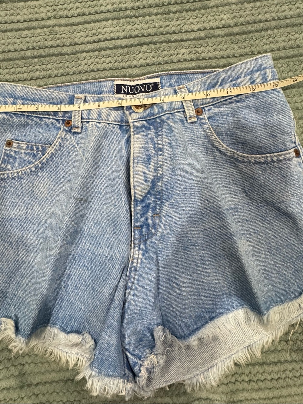 OVO Light Wash Denim Frayed Hem Women's Shorts
